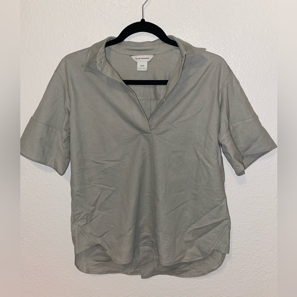 Extra Small Club Monaco Jadina Knit Top in Sage